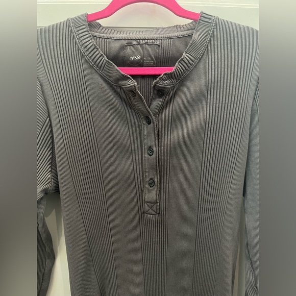 AERIE Grey Ribbed Thermal - Picture 5 of 5
